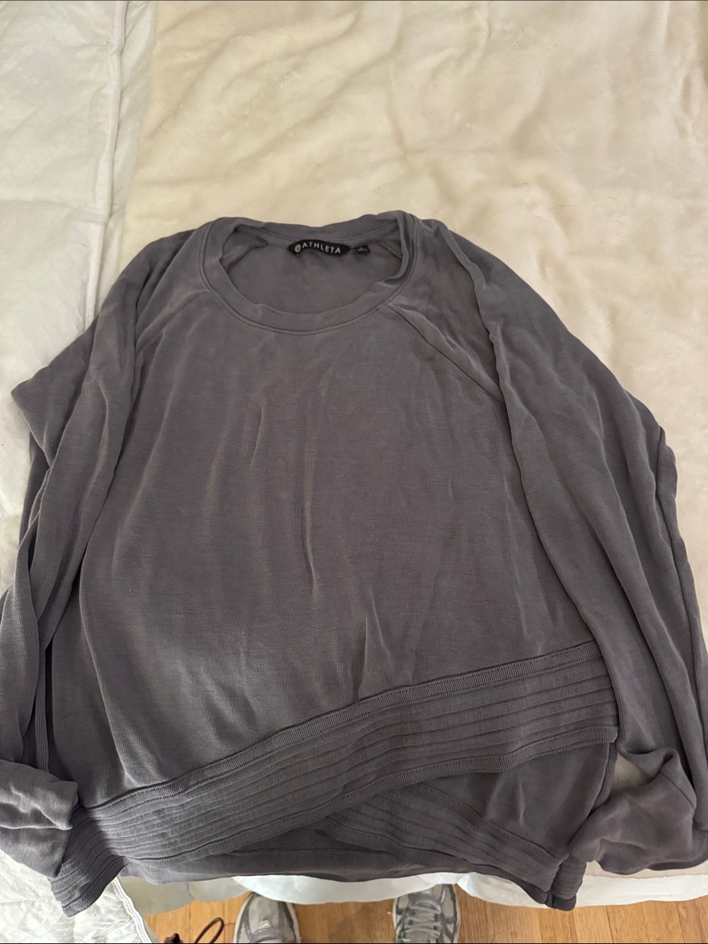 Athleta  Gray Lightweight Long Sleeve Pullover
